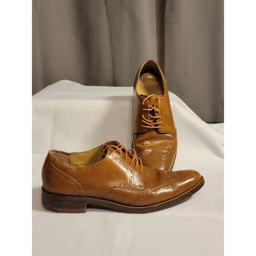 Men's Size 11 Cole Haan‎ Lace Up Dress Shoes. Light Brown.